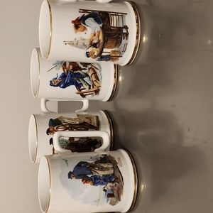 1985 Norman Rockwell coffee mugs Set of 4!